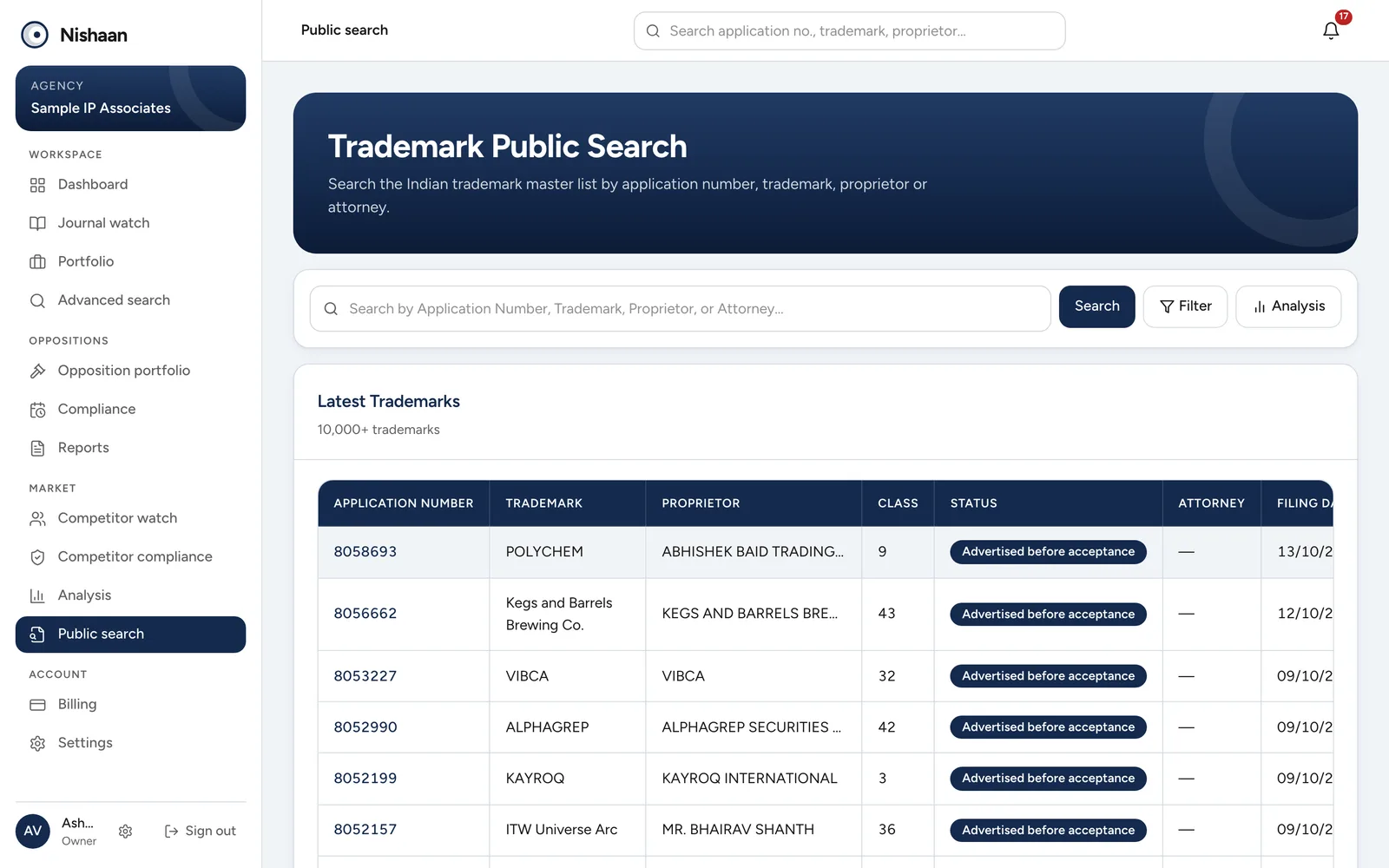 Public search